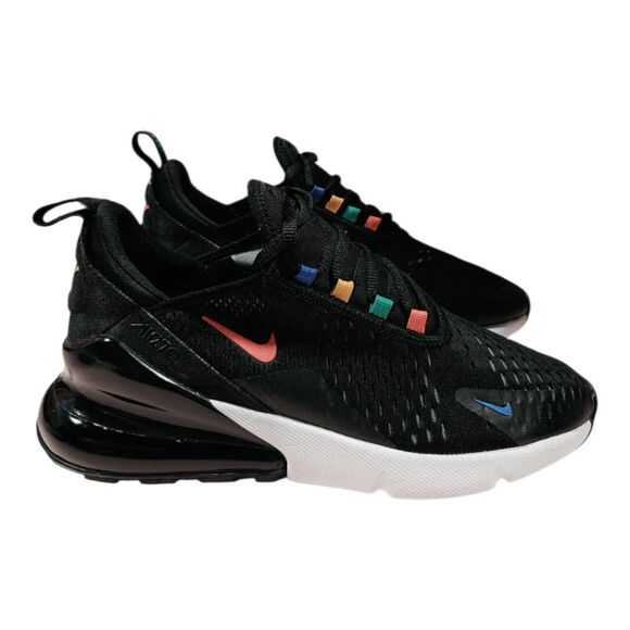 NIKE Air Max 270 'Black Multi-Color' Running Shoes Size 7Y/W8.5 - Picture 2 of 10
